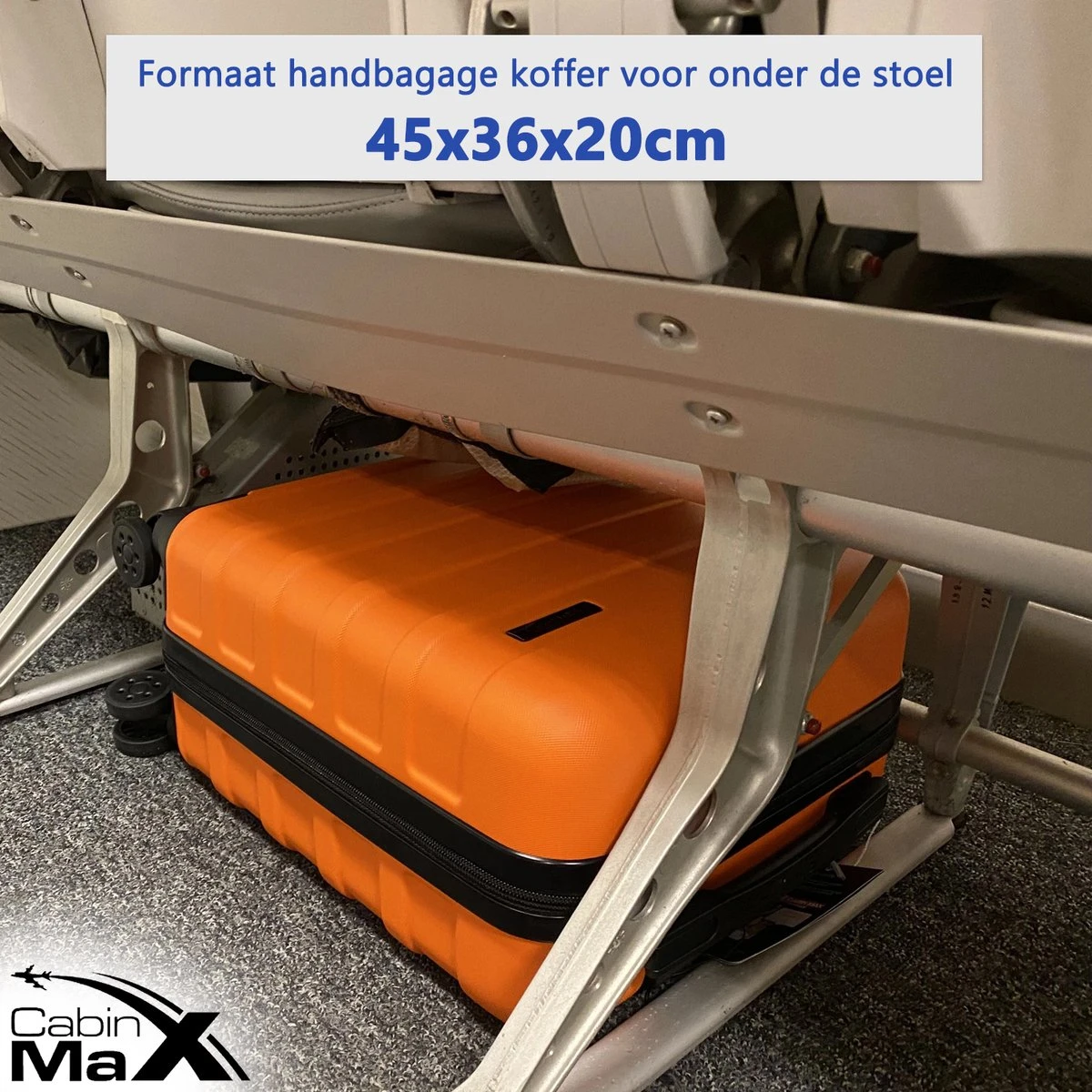 CabinMax Handbagage Koffer - Trolley 30L - Harde Reiskoffer - 45x36x20cm - Lichtgewicht - Groot Capaciteit - Endless Sea - Afbeelding 5