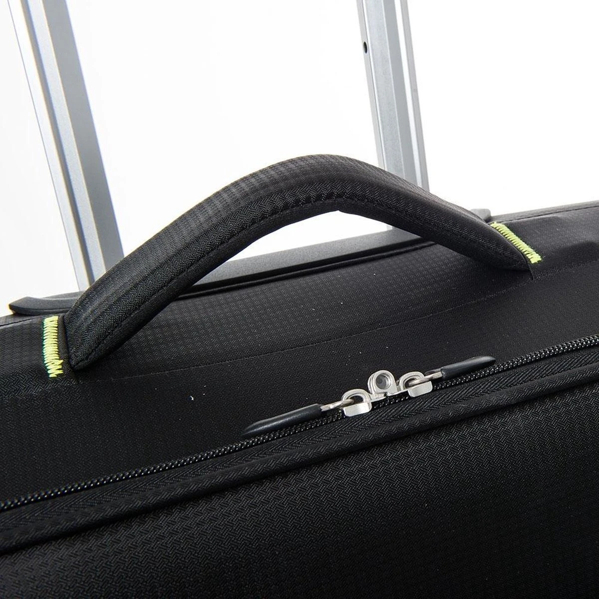 Decent Handbagage Koffer / Trolley / Reiskoffer - 50 Cm - 35 Liter - Polyester - Super-Light - Zwart - Afbeelding 15