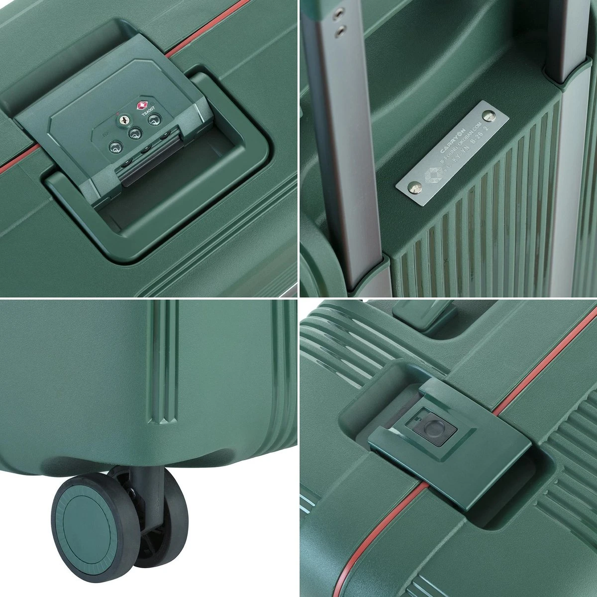 CarryOn Protector Luxe Grote Reiskoffer - Trolley 77cm Met TSA-klikslot - Ultrasterk - Groen - Afbeelding 3