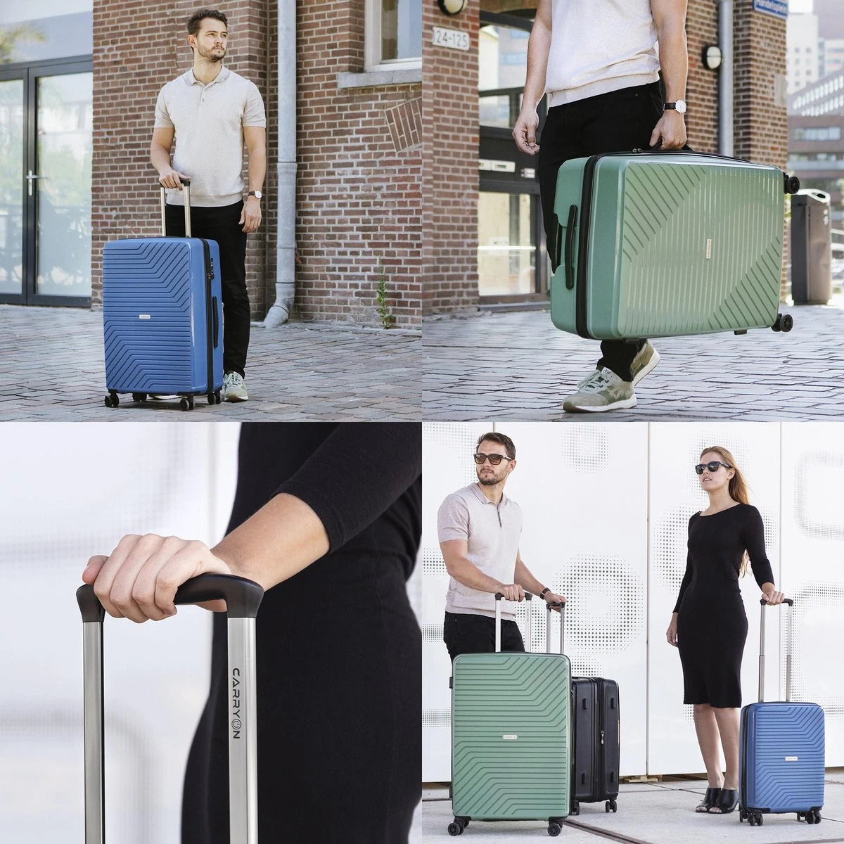 CarryOn Transport TSA Reiskoffer - Trolley 67cm Met Expander - OKOBAN - Dubbele Wielen - Olijf - Afbeelding 8
