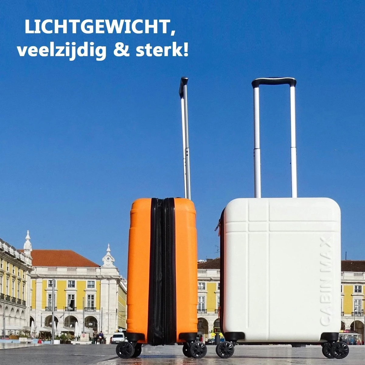 CabinMax Velocity Handbagage Koffer - Uitbreidbaar Trolley 44L - Harde Reiskoffer - 55x40x20/25 Cm - Lichtgewicht - Groot Capaciteit - Geel - Afbeelding 7