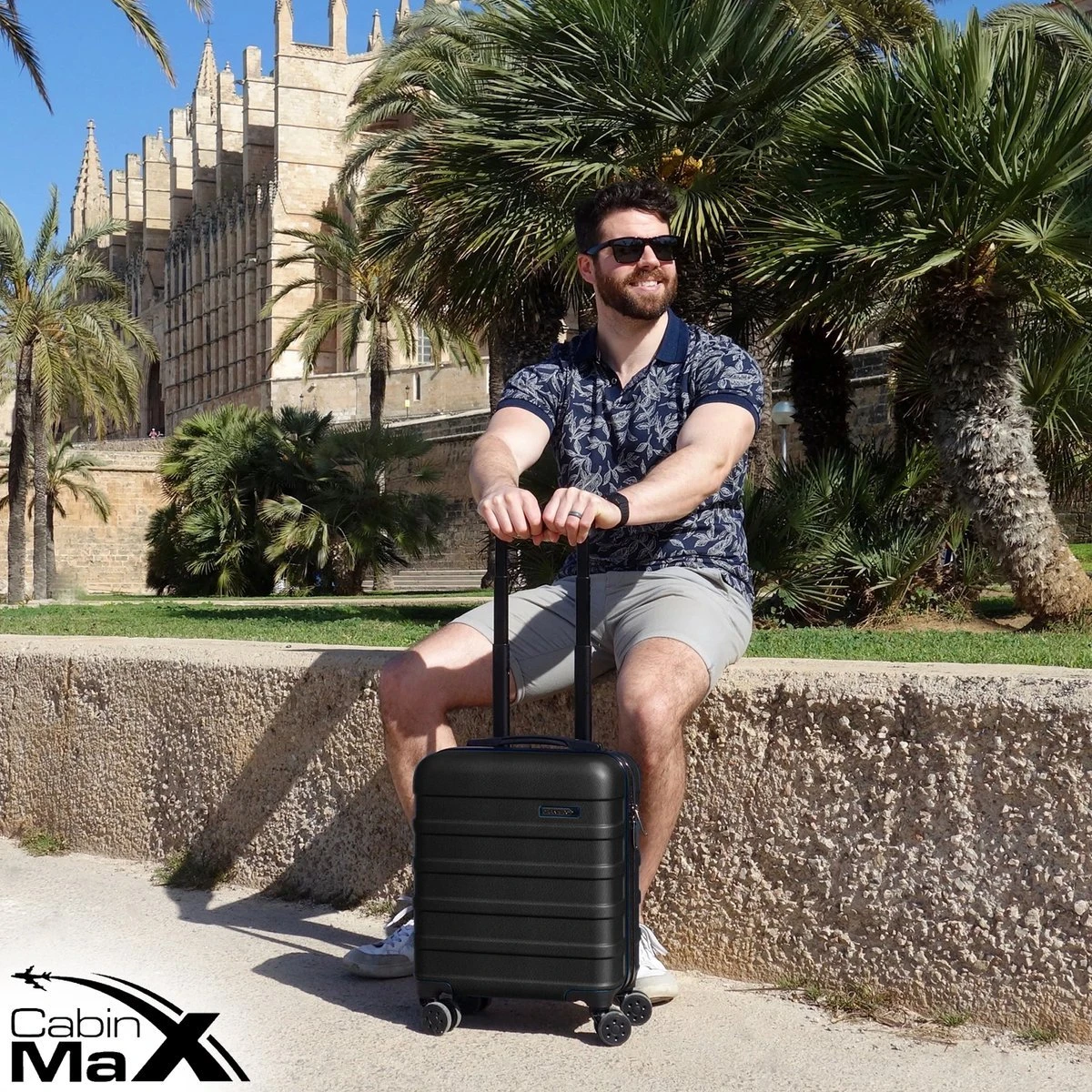 CabinMax Handbagage Koffer - Trolley 30L - Harde Reiskoffer - 45x36x20cm - Lichtgewicht - Groot Capaciteit - Zwart - Afbeelding 9