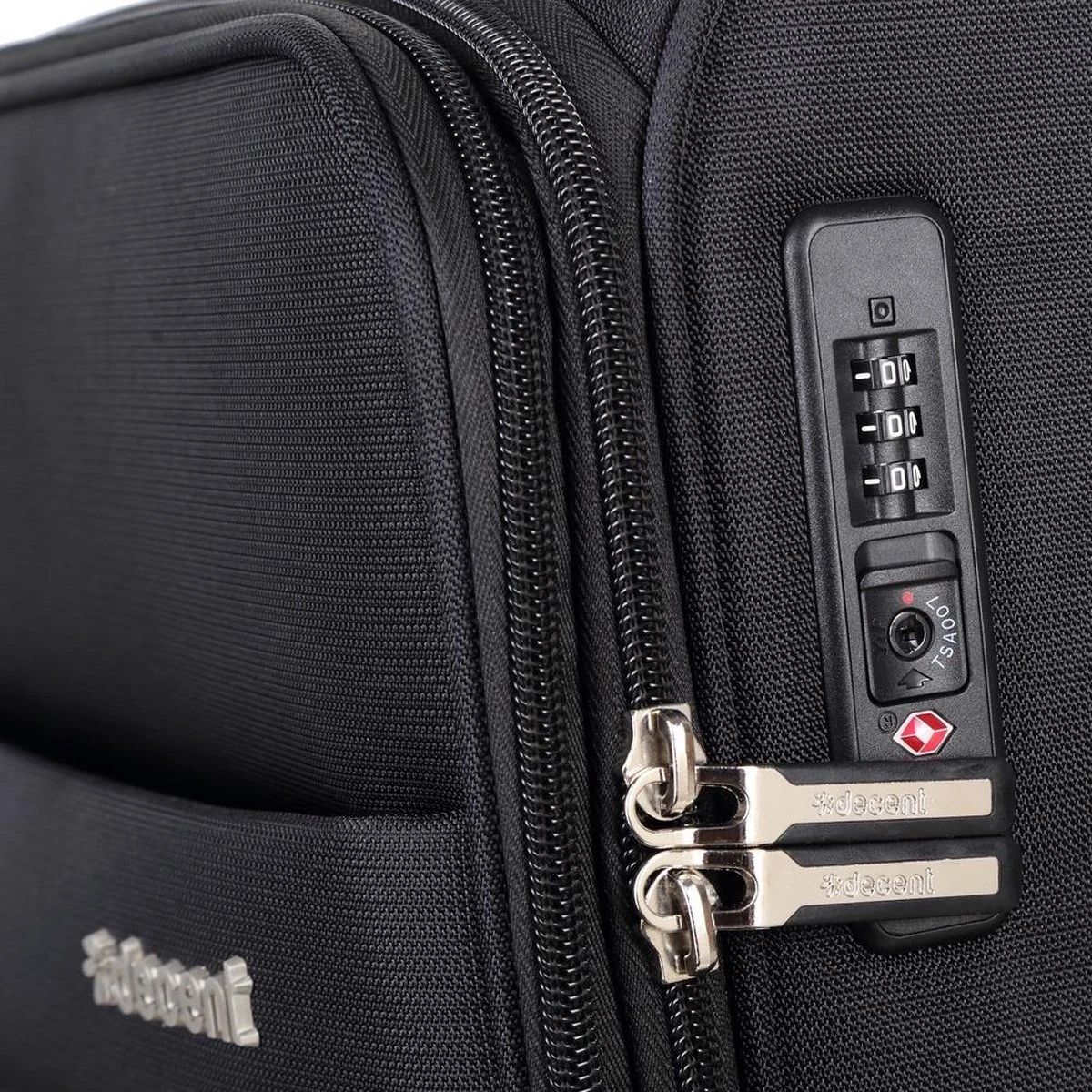 Decent D-Upright Large Koffer - 76 Cm Expandable - TSA Slot - Zwart - Afbeelding 6
