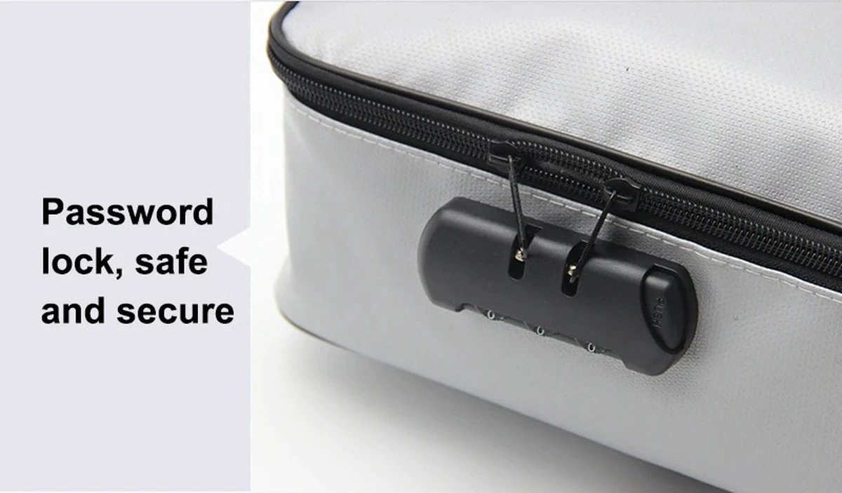 SONTRIX Brandwerende Koffer - Waterdicht - Brandwerend - Brandwerende Tas - Waterdichte Tas - Brandwerende Documententas - Tas - Handtas - Zwart - Afbeelding 2