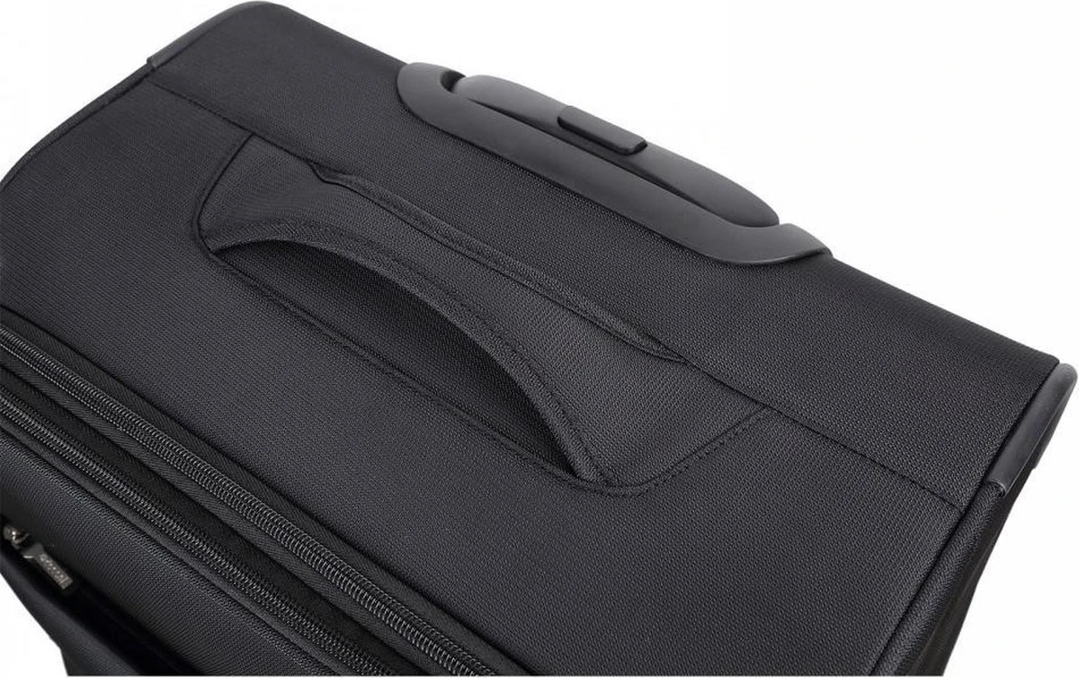 Decent D-Upright Large Koffer - 76 Cm Expandable - TSA Slot - Zwart - Afbeelding 5