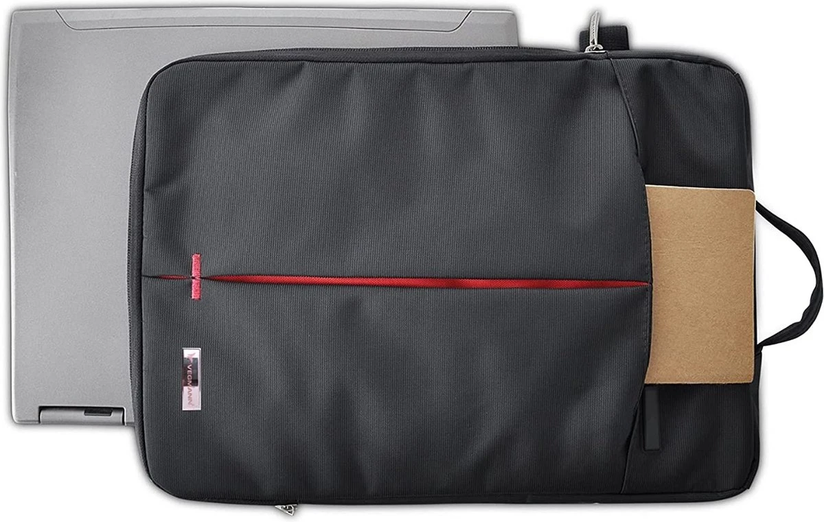 VEGMANN AV6453 Laptoptas 15,6-inch Notebooktas Laptopbeschermhoes Case PC-laptopbeschermtas Rood - Afbeelding 5