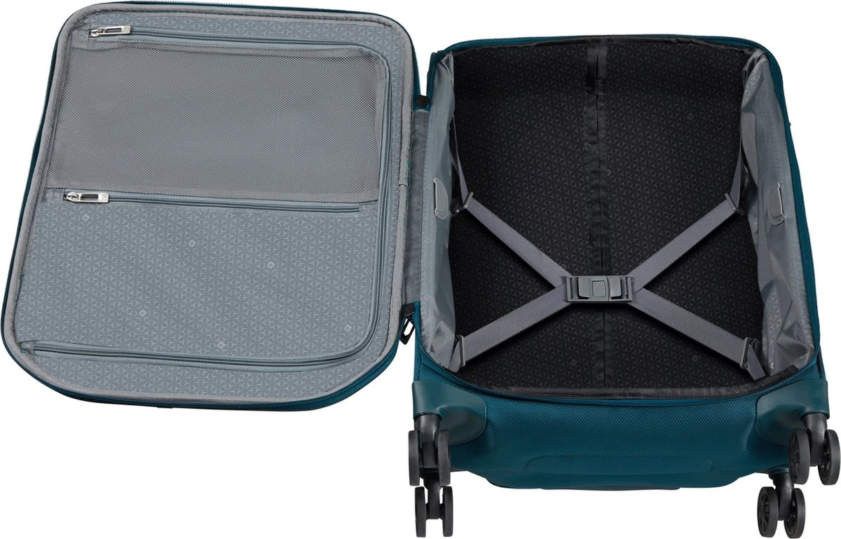 Samsonite Reiskoffer Met Laptopvak - Respark Spinner 55/20 Strict (Handbagage) Grey Print - Afbeelding 7