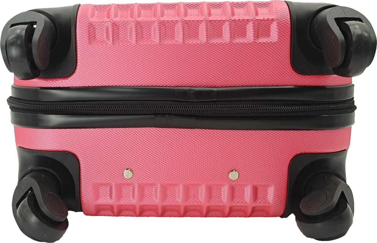 SB Travelbags Handbagage Koffer 55cm 4 Wielen Trolley - Roze - Afbeelding 8