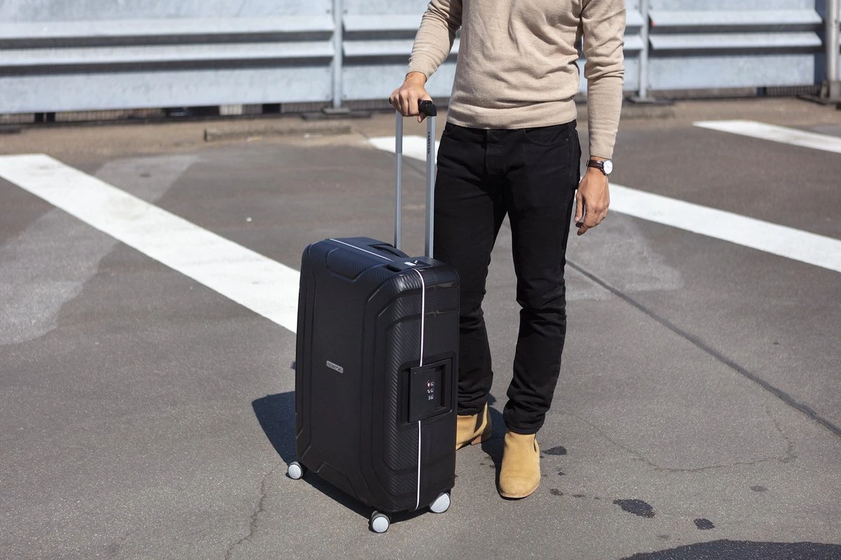 CarryOn Steward TSA Reiskoffer - 65cm Trolley Met Kliksloten - Dubbele Wielen - Zwart - Afbeelding 12