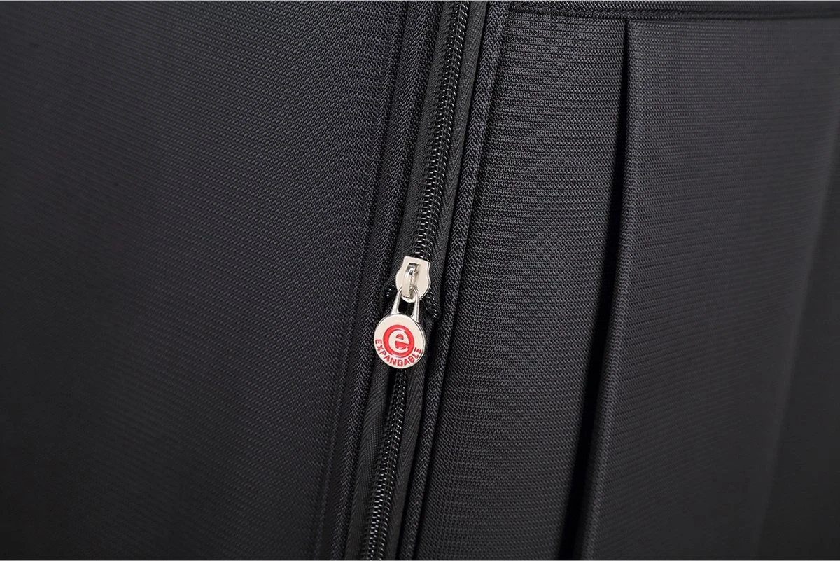 Decent D-Upright Large Koffer - 76 Cm Expandable - TSA Slot - Zwart - Afbeelding 10