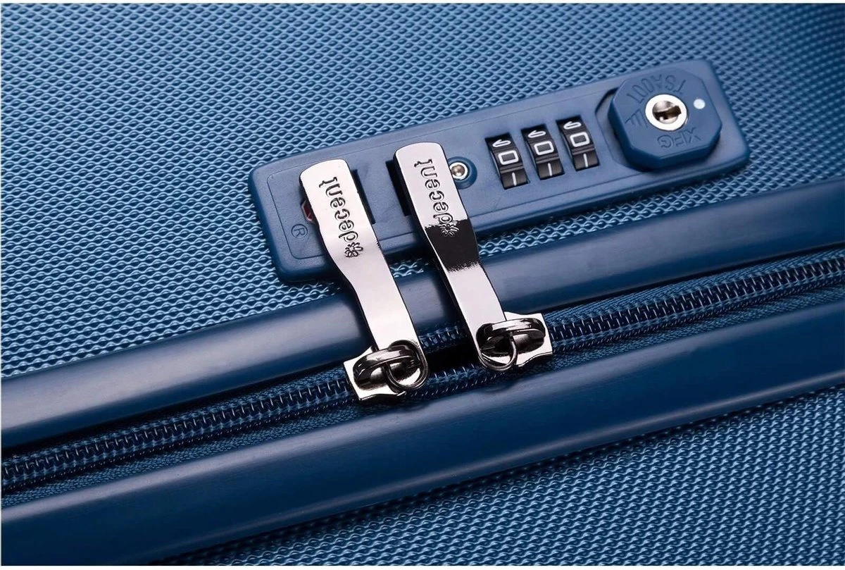 Decent Tranporto-One Handbagage Koffer - 55 Cm - TSA Slot - Dark Blue - Afbeelding 8