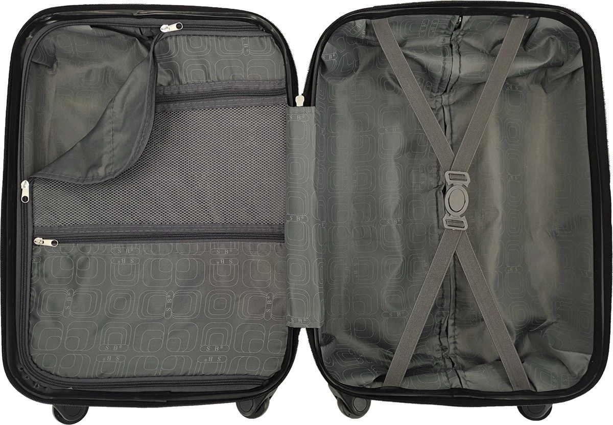 SB Travelbags Bagage Koffer 75cm 4 Wielen Trolley - Champagne - Afbeelding 4
