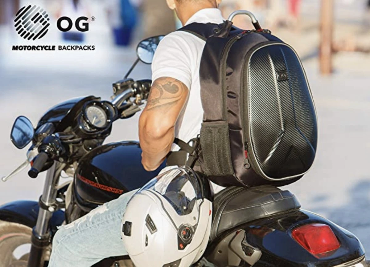 OG Original GetAway Motor-rugzak, Motorfiets-rugzak, Motorhelm Rugtas, Waterdicht, Grote Capaciteit, Vergrootbaar 35/45L, Hardshell, USB, Laptop, Helm Tas, Antidiefstal-zak, Reflecterend - Afbeelding 6