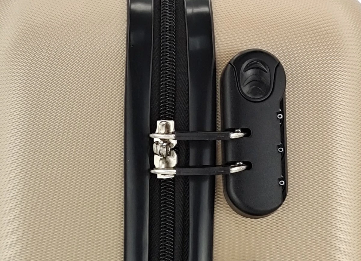 SB Travelbags Bagage Koffer 75cm 4 Wielen Trolley - Champagne - Afbeelding 6