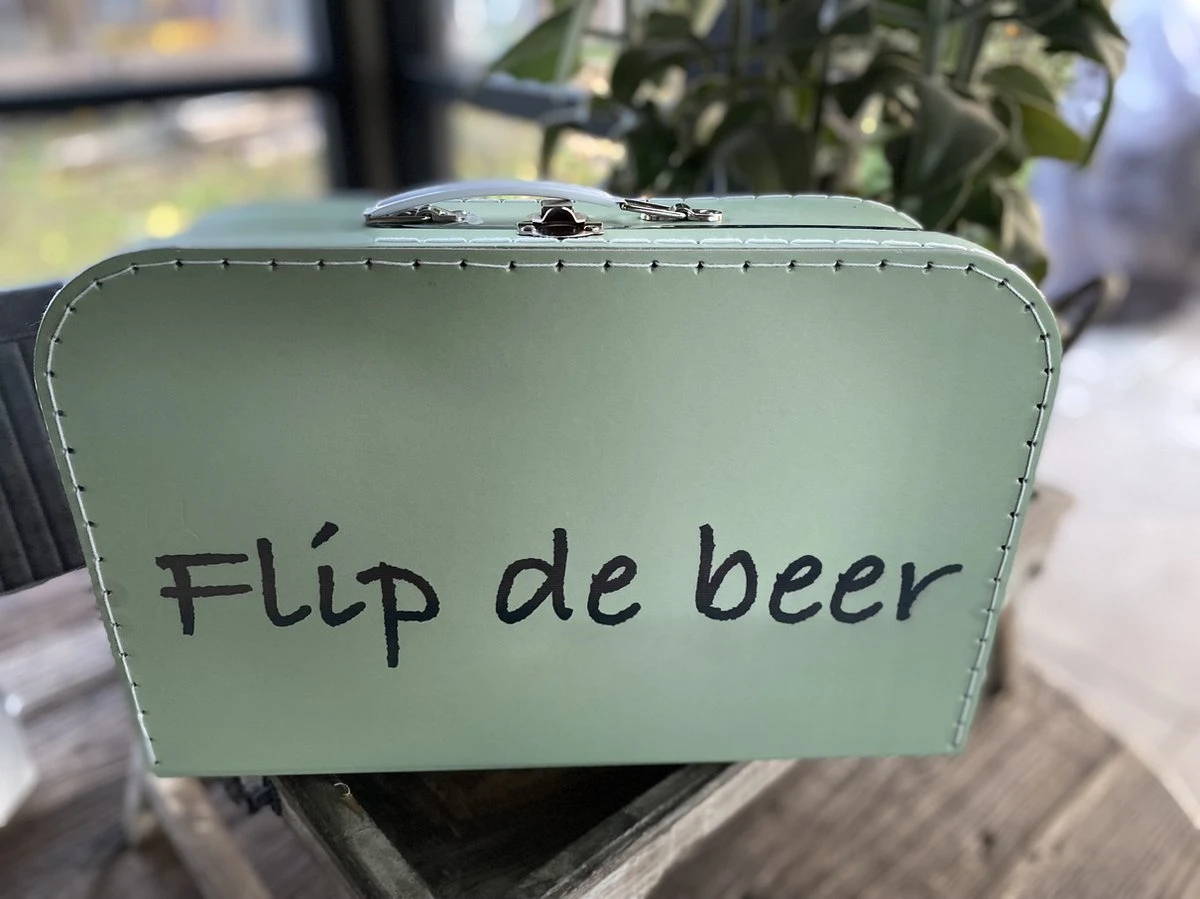 Merkloos Koffertje Karton Groen Maat L Met Eigen Opdruk - Met Naam - Afbeelding 6