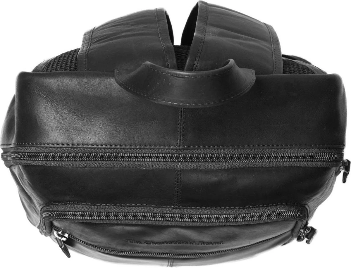Chesterfield James Leren Laptop Rugzak - 14 Inch - Zwart - Afbeelding 14