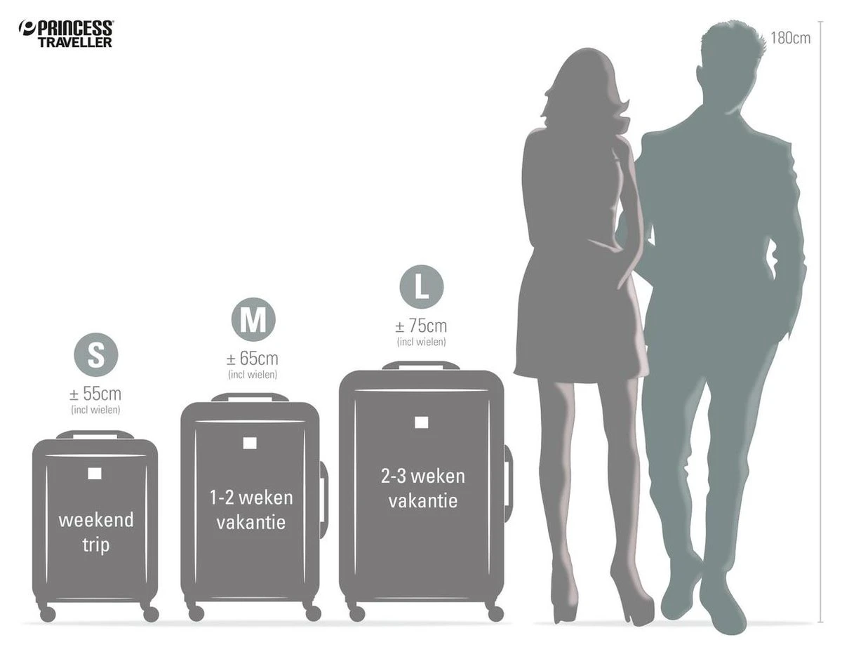 Princess Traveller Barcelona - Handbagage Koffer - Zwart - S - 55cm - Afbeelding 5