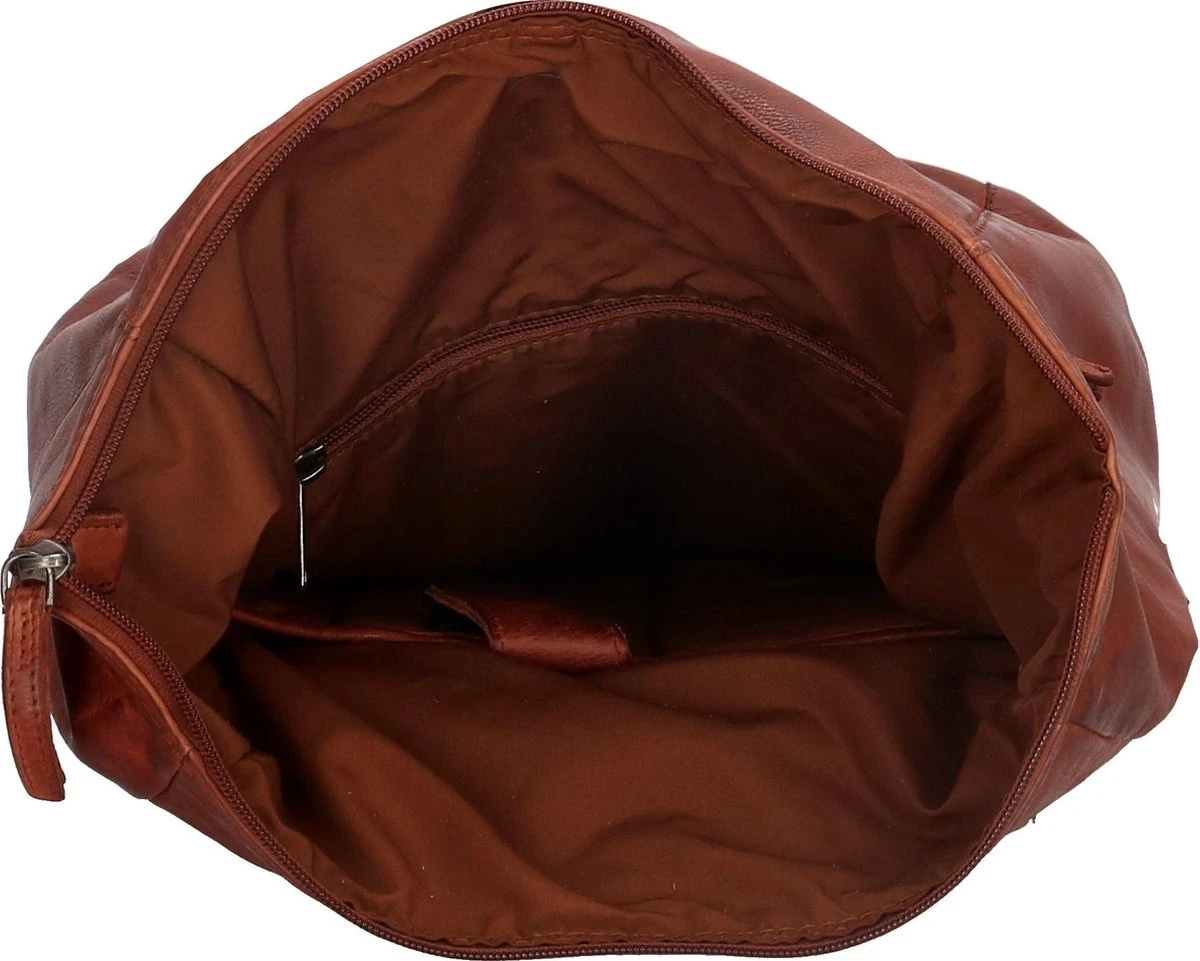 Old West Paint Rock Leren Rolltop Rugtas 13,3 Inch - Cognac - Afbeelding 4