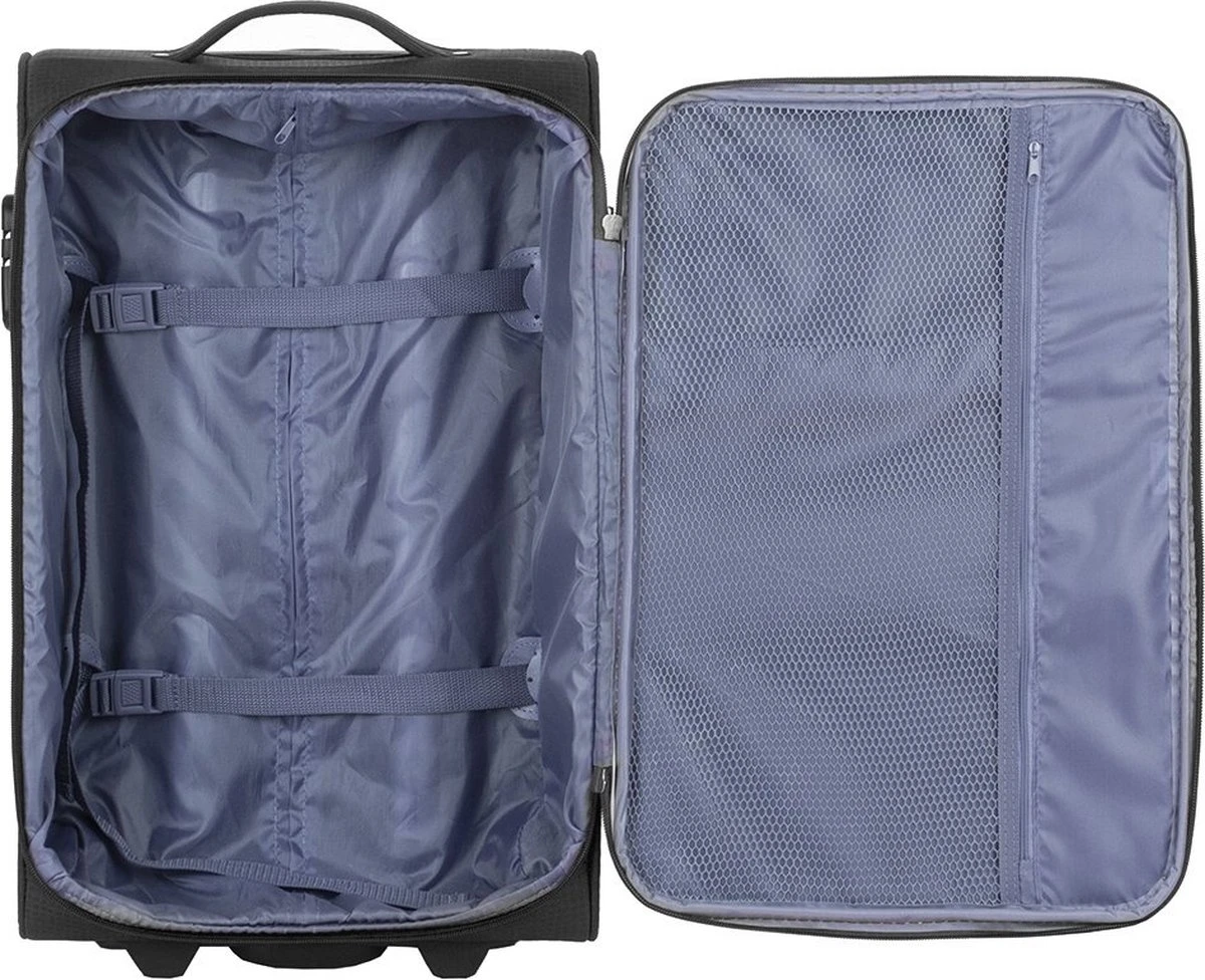 Travelbags Handbagage Zachte Koffer / Trolley / Reiskoffer - The Base - 55 Cm - Zwart - Afbeelding 11