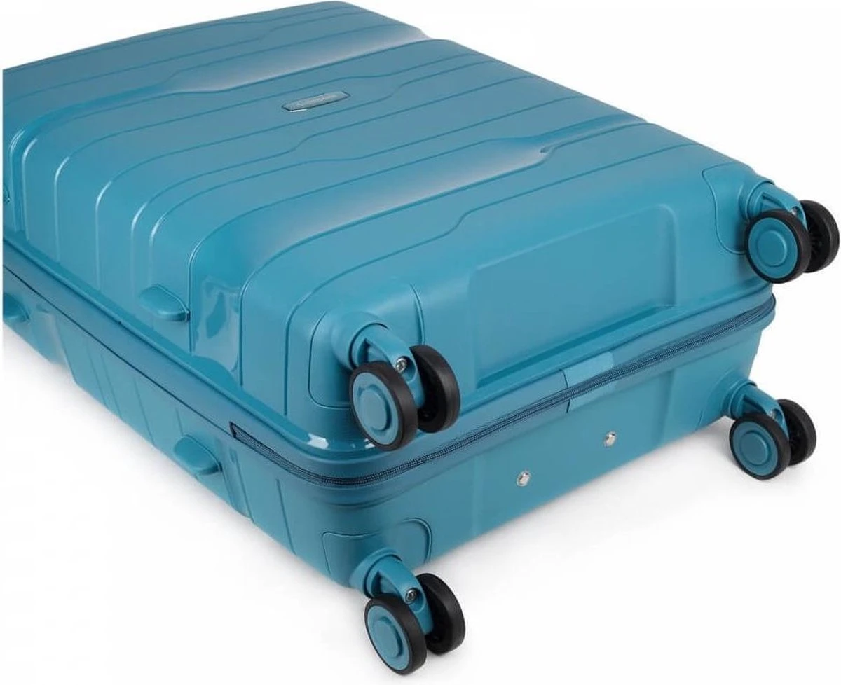 Decent ONE-CITY Large Koffer - 76 Cm - TSA Slot - Petrol - Afbeelding 16