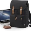 Senvi Vintage Laptop Rugzak Kleur Zwart - Bruin - 18 Liter