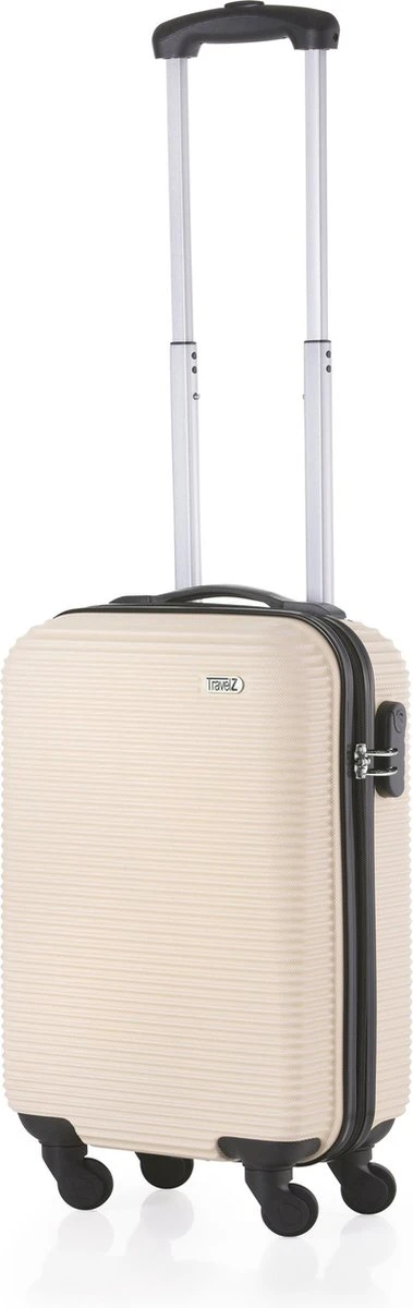 TravelZ Horizon Handbagagekoffer - 54cm Handbagage Trolley Met Gevoerde Binnenkant - Champagne - Afbeelding 4