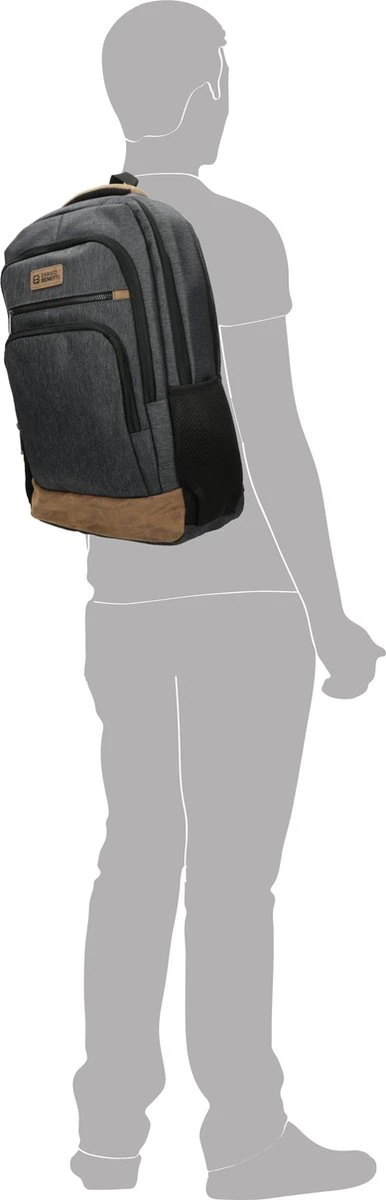 Enrico Benetti München 62120 Laptop Rugzak 17" - Grijs - Afbeelding 3