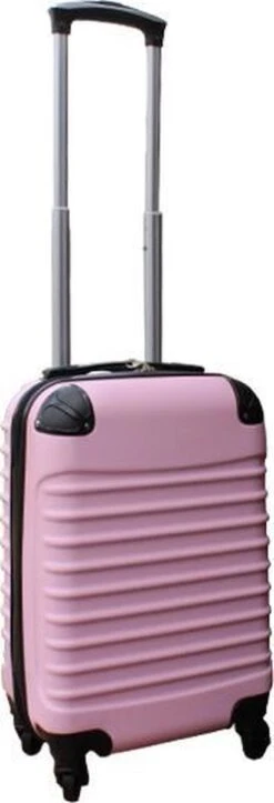 Travelerz Lichtgewicht ABS Reiskoffer Met Cijferslot Licht Roze 27 Liter