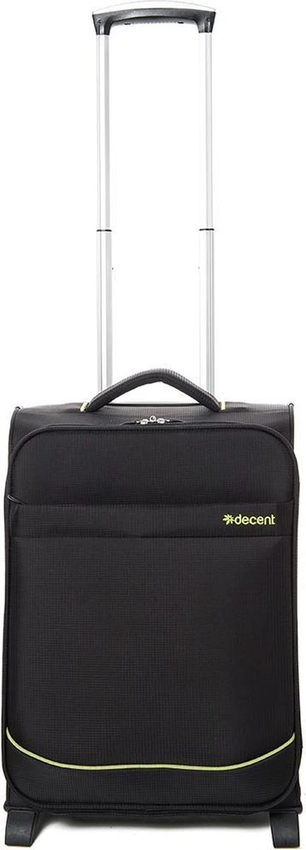 Decent Handbagage Koffer / Trolley / Reiskoffer - 50 Cm - 35 Liter - Polyester - Super-Light - Zwart
