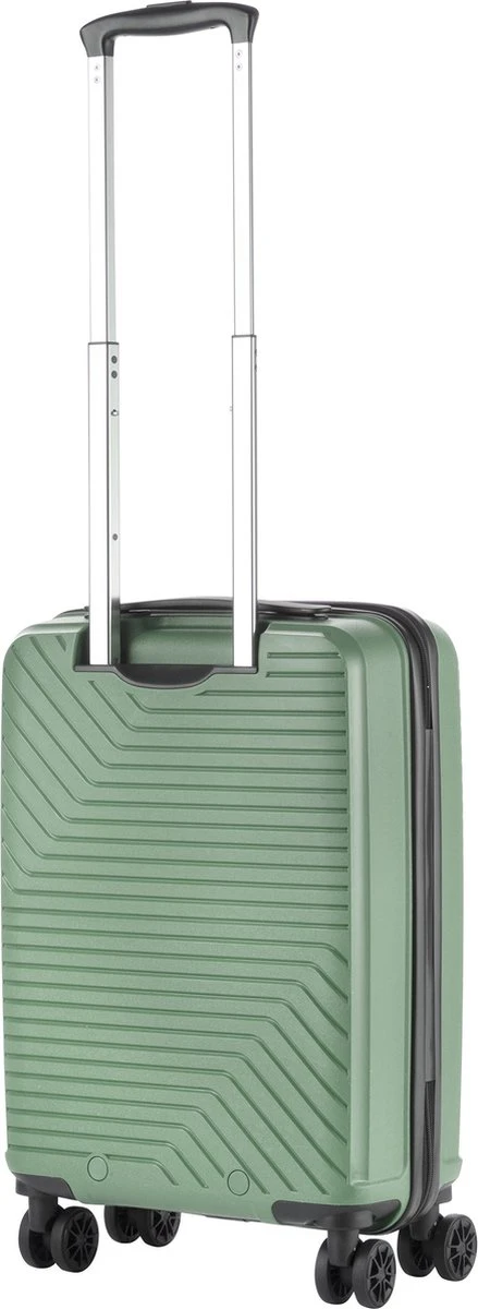 CarryOn Transport Handbagagekoffer - USB Handbagage 55cm - OKOBAN - Dubbele Wielen - Olijf - Afbeelding 2