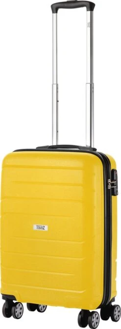 TravelZ Big Bars Handbagagekoffer 55cm Met TSA-slot - Ultrasterk - Geel