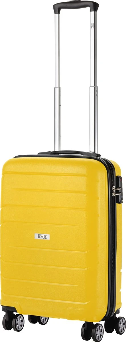 TravelZ Big Bars Handbagagekoffer 55cm Met TSA-slot - Ultrasterk - Geel