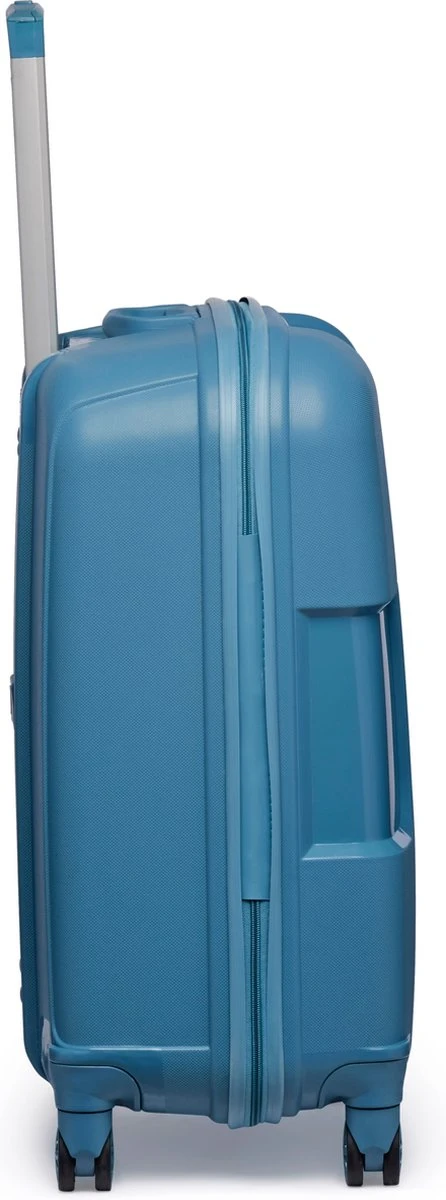 ©TROLLEYZ - Venice No.10 - Reiskoffer - 69cm Met TSA Slot - Dubbele Wielen - 360° Spinners - 100% Polypropyleen - Reiskoffer In Ice Blue - Afbeelding 2