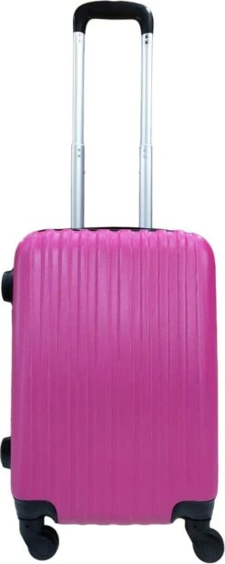 SB Travelbags 'Expandable' Handbagage Koffer 53cm 4 Wielen Trolley - Roze
