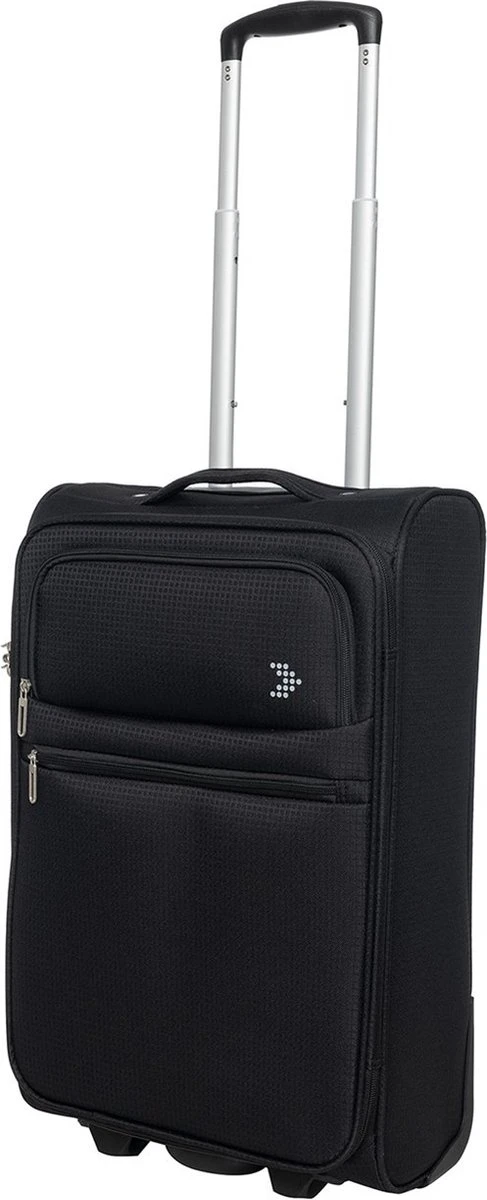 Travelbags Handbagage Zachte Koffer / Trolley / Reiskoffer - The Base - 55 Cm - Zwart - Afbeelding 5
