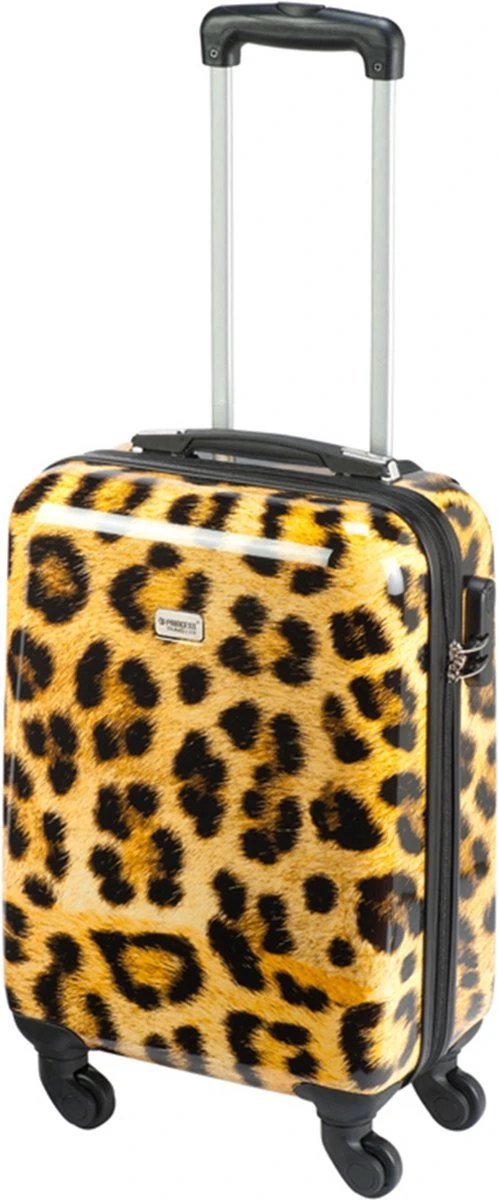 Princess Traveller Animal Print - Handbagagekoffer - Leopard - Small - 55cm - Afbeelding 5