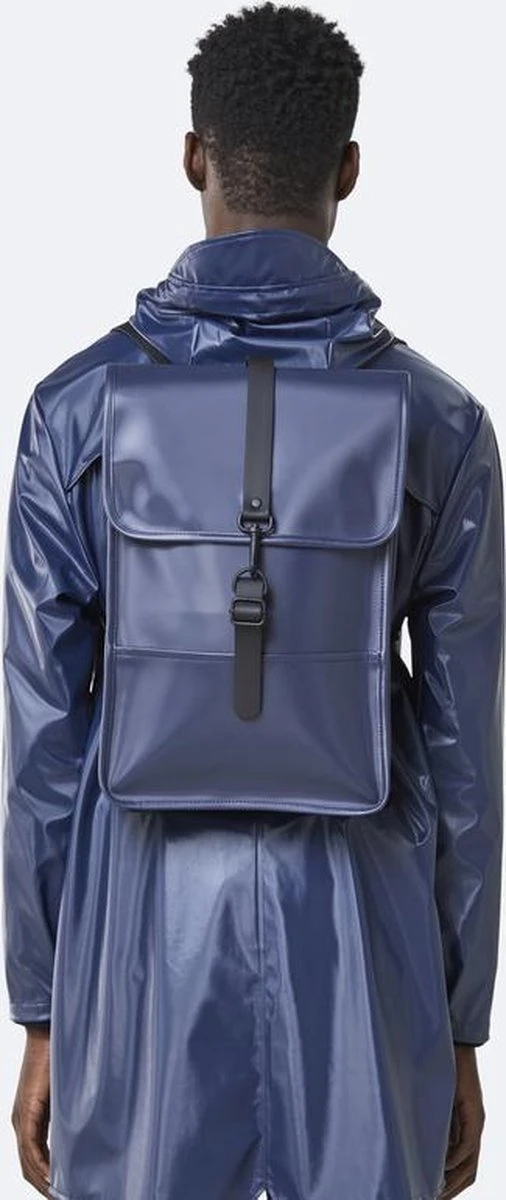 Rains Backpack Mini Unisex - Shiny Blue - One Size - Afbeelding 10