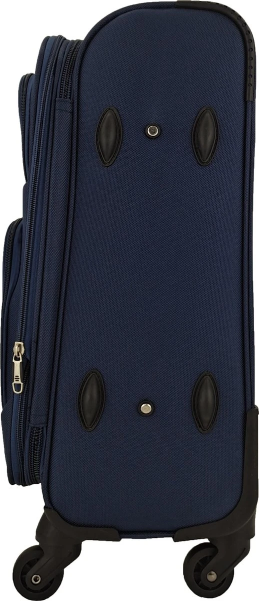 SB Travelbags Bagage Stoffen Koffer 75cm 4 Wielen Trolley - Blauw - Afbeelding 8