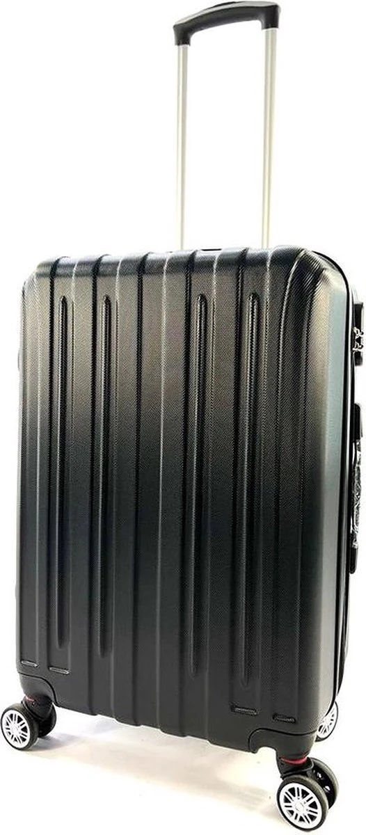 AATravel XL Reiskoffer - Trolley ABS - Met Dubbele Wielen - 76 Cm - 110 Liter - Zwart