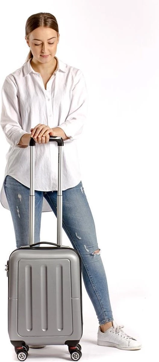 Decent Handbagage Koffer / Trolley / Reiskoffer - 50 Cm - 32 Liter - ABS - Neon-Fix - Roze - Afbeelding 8