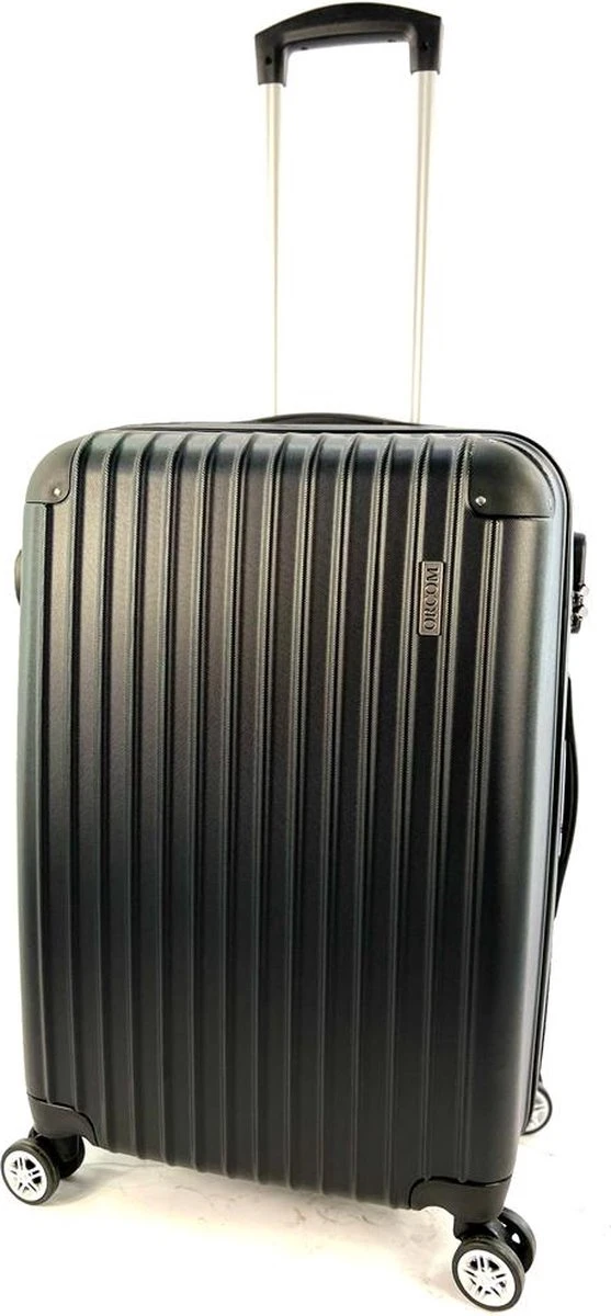 AATravel M Reiskoffer - Trolley ABS - Met Dubbele Wielen - 66 Cm - 66 Liter - Zwart