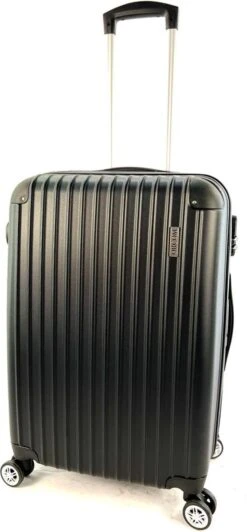 AATravel M Reiskoffer - Trolley ABS - Met Dubbele Wielen - 66 Cm - 73 Liter - Zwart