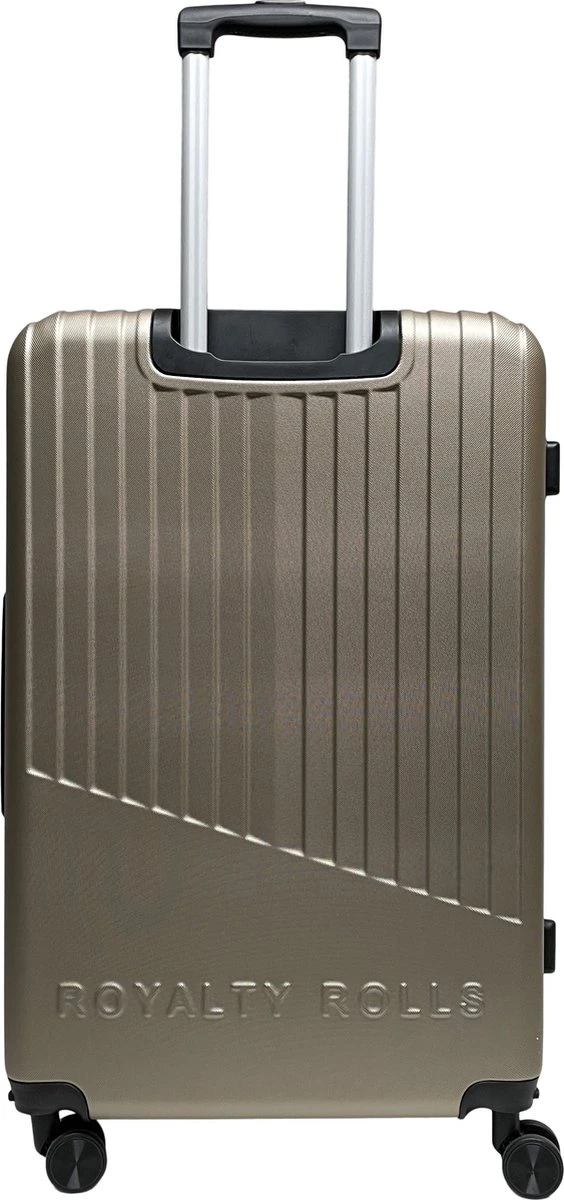 Royalty Rolls Amsterdam XL Reiskoffer 78 Cm - 98 Liter - Champagne - Afbeelding 3