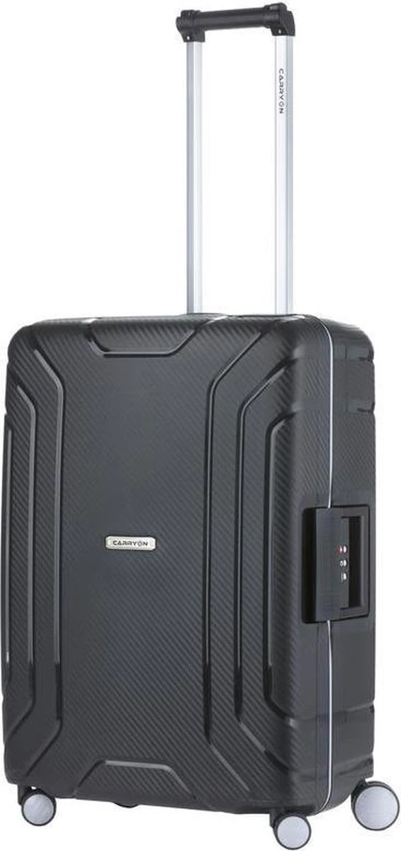 CarryOn Steward TSA Reiskoffer - 65cm Trolley Met Kliksloten - Dubbele Wielen - Zwart