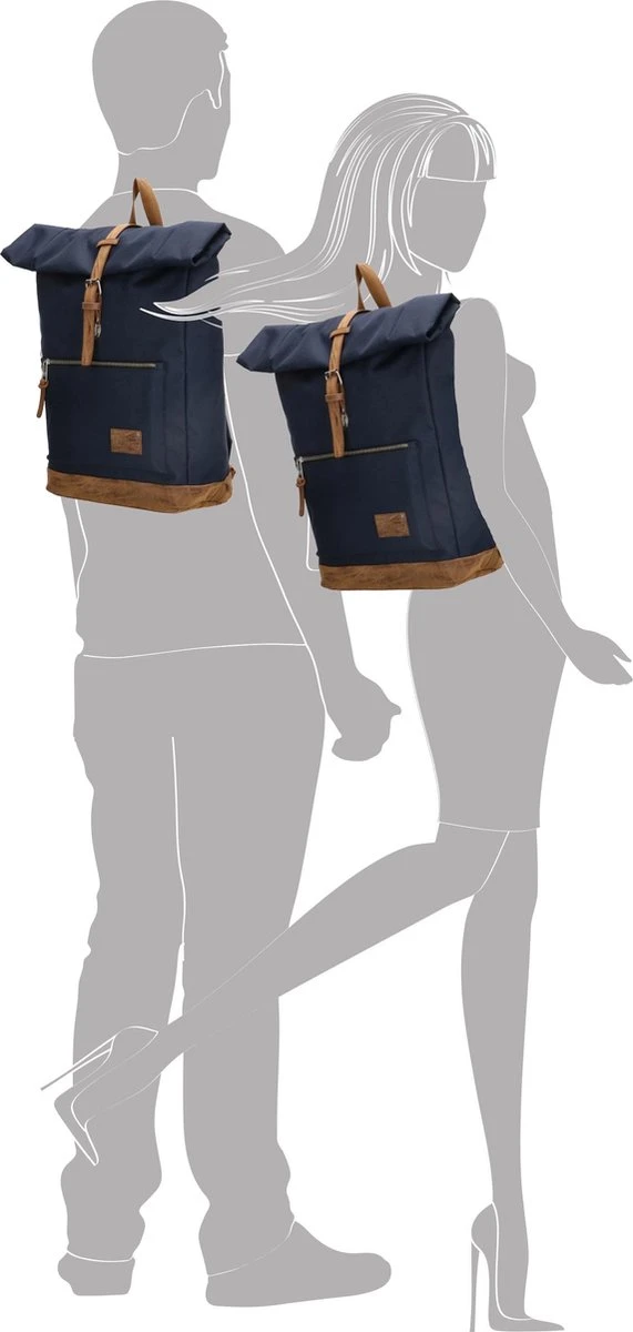 Enrico Benetti Santiago 46159 Rolltop Laptoprugzak Met 15" Laptopvak - Blauw - Afbeelding 7