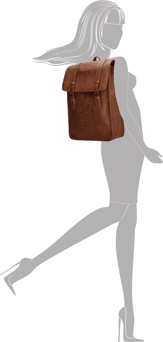 Enrico Benetti Caen 66593 Rugzak Met 14" Laptopvak - Cognac - Afbeelding 3