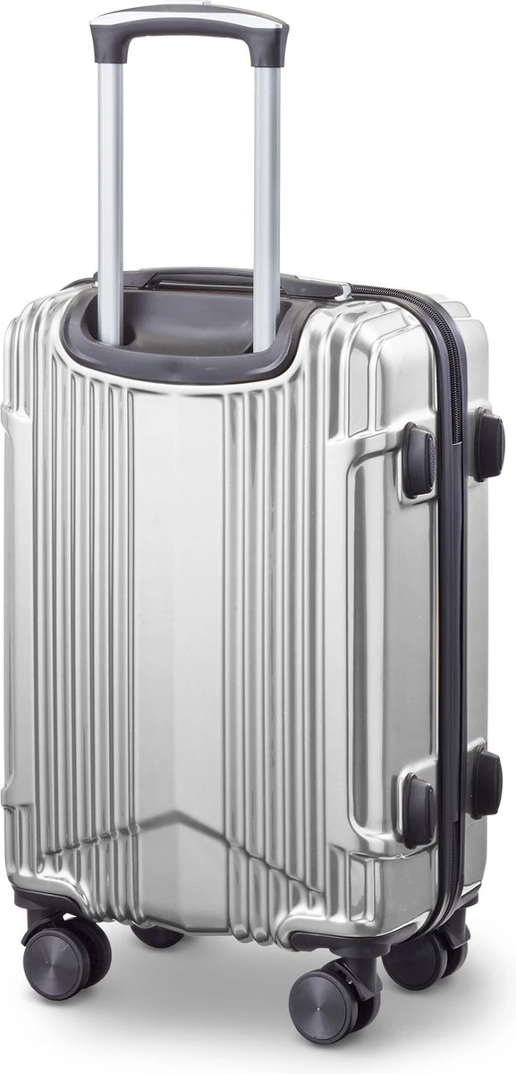 Tesla PC - Handbagage Koffer - 55x35x20 Cm - 4 Wielen - Zilver - Afbeelding 2