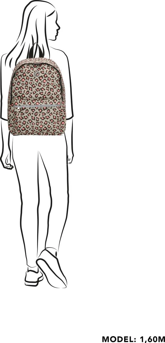 Beagles Originals Limited Edition Rugzak - 14 Inch Laptopvak - Panter/Grijs - Afbeelding 5