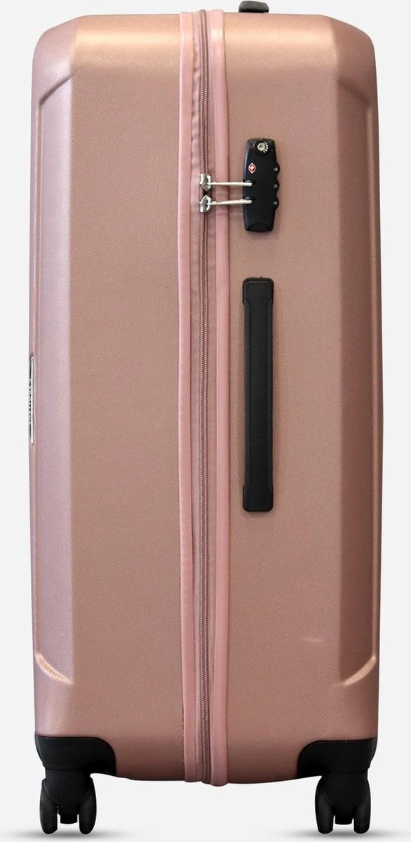 ©TROLLEYZ - Bali No.22 - Reiskoffer 78cm Met TSA Slot - Dubbele Wielen - 360° Spinners - 100% ABS - Reiskoffer In Cosmopolitan Pink - Afbeelding 2