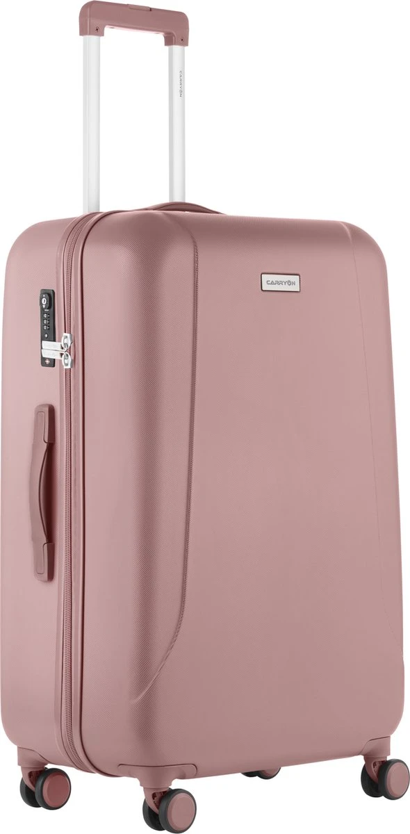 CarryOn Skyhopper Reiskoffer - 78cm TSA Trolley Met OKOBAN - Dubbele Wielen - Old Pink